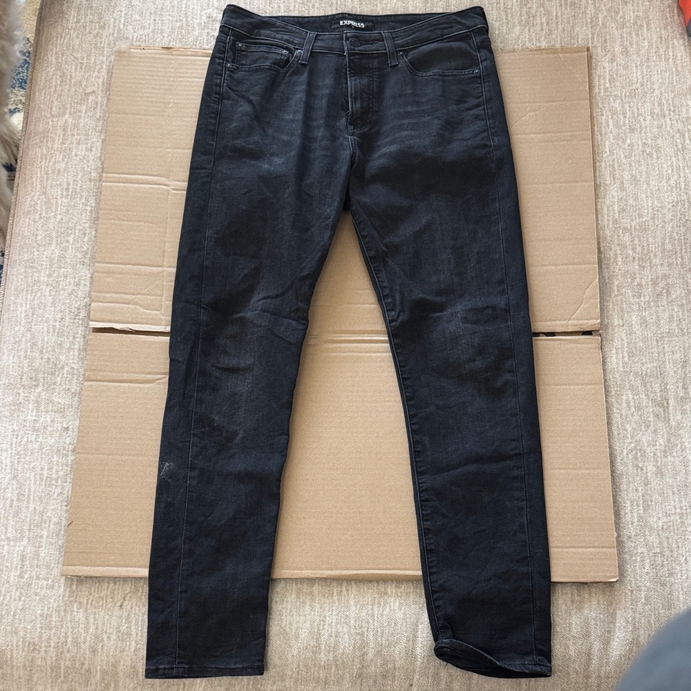 Express Men's Black Slim Stretch Jeans